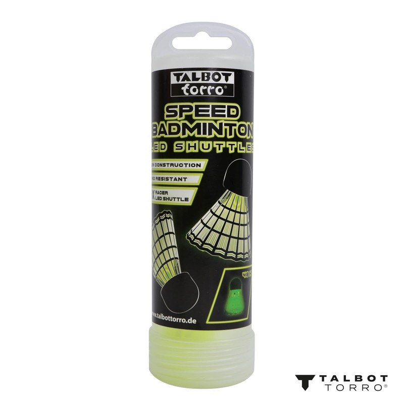 Talbot Torro Speedbadminton LED Shuttles, 4 Tin