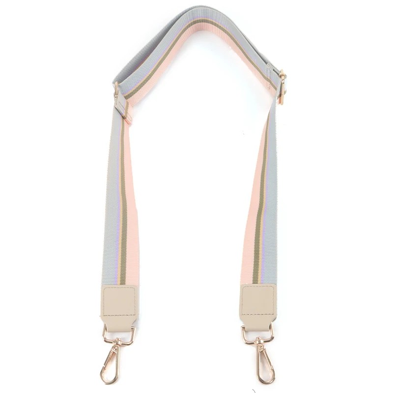 Customized Long Cotton Webbing PU Leather Shoulder Strap Adjustable Single