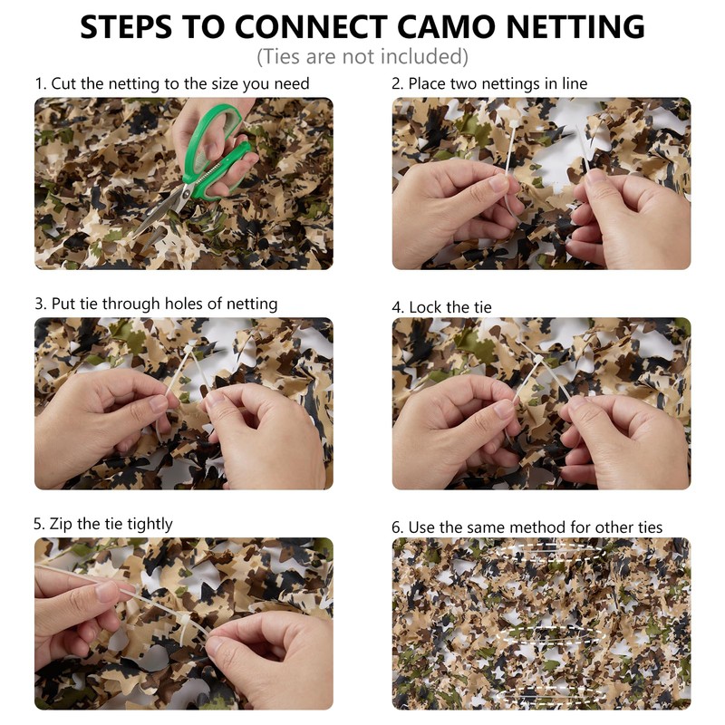 BASSDASH Camo Netting Camouflage Mesh Water Resistant for Hunting Blind