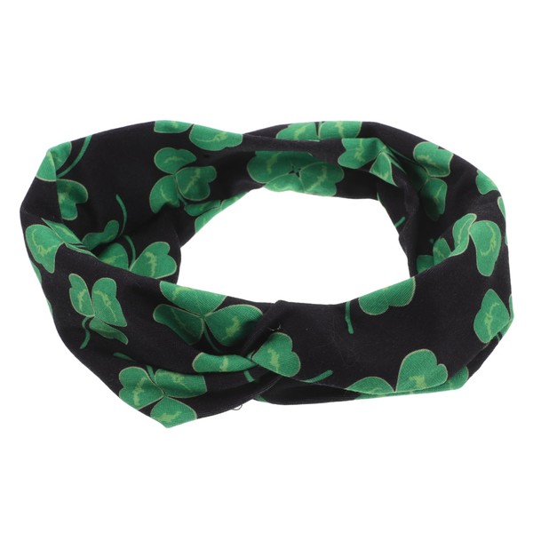 Healvian Knotted Headband for Women and Girls Stretchy Shamrock Hair