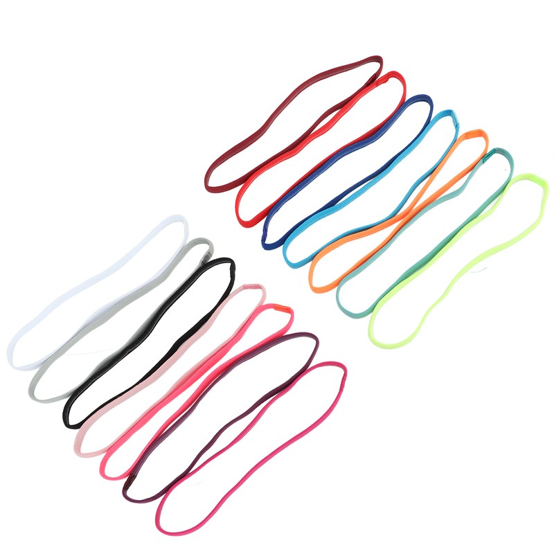 14PCS Workout Headband Polyester Cotton Non Slip Breathable Head Sweat