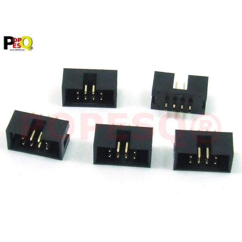 POPESQ® #A1942 IDC 2.54 mm Female PCB 8-Pin Straight Ribbon
