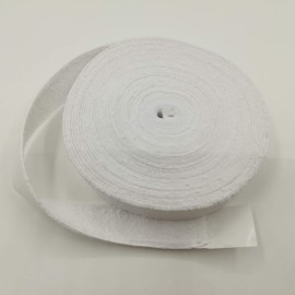 Phalatina Thin Fiber Towel Grip Tape, Plenty of 32.8 ft (10 m), Badminton, Tennis, Squash, End Tape, 15 Times Wrap Around (White)