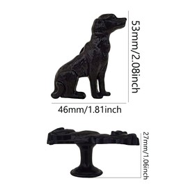 Mizhang Cabinet Knobs Drawer Knobs,Cute Metal Dog Decorative Knob Pulls for Kitchen Cupboard Bedside Table Closet Door Dresser Knobs Hardware Furniture Handles 4Pcs (Black)