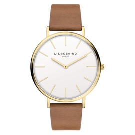Liebeskind Berlin Ladies’ Analogue Quartz Watch 38 mm, Brown IP Gold