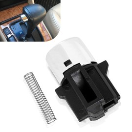 Nomocale 1 PC Car Shifter Button, Gear Pusher Hand Ball Button Latch with Spring, Wave Lever with Shift Knob Repair Kit Replacement 54132-SDA-A81, Compatible with 03-07 Honda Accord (Black & Silver)