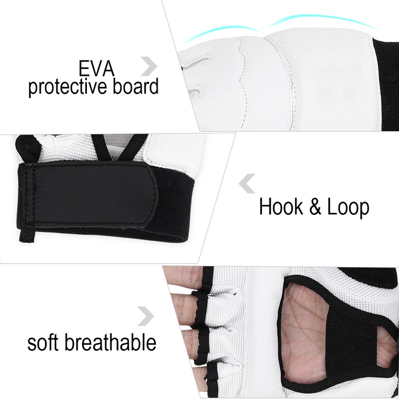 Adult/Kids Taekwondo Sparring Half Finger Hand Protector Cover Boxing Gloves