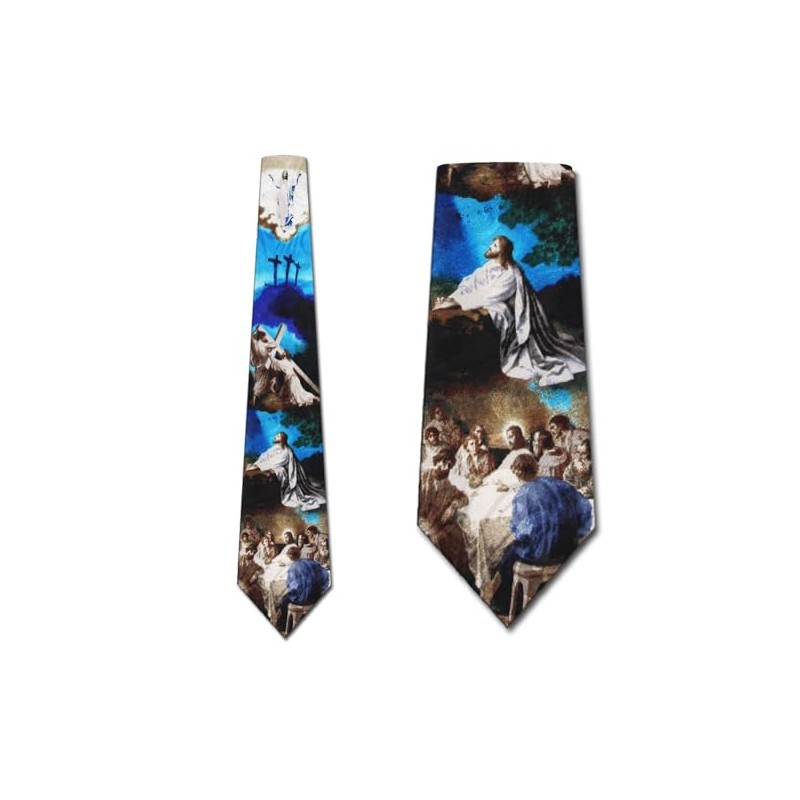 Religious Ties Mens Biblical Scene Necktie Cross Tie Christian Neckties