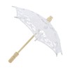 Bridal Umbrella Lace Cotton Embroidery Handmade Parasol Umbrella Wedding Supply(White