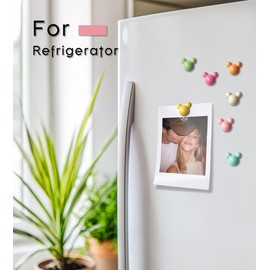 16 pcs - Cute Mouse Magnets for Fridge, Whiteboard, Locker Compact Colorful Powerful Decorative Magnets (16 pcs - Macaron)