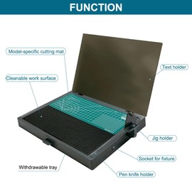 Gundam Model Kit Tools, Portable Worktable for Model Building, Work Table with Movable Drawer, Pliers Rack, Display Version, Dual Craft Cut Mat, Suitable for Cut and Grind Assembly,KJ018