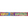 Happy 21st Birthday Banner - 12 ft | Disposable |