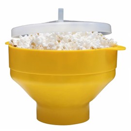Chef Craft Microwavable  Silicone Popcorn Maker - No Oil Needed!  Great for Dorms & RVs