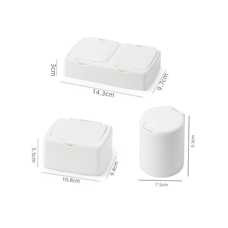 WOONEKY 3pcs Multi-function Desktop Storage Boxes for Home Organization Shape