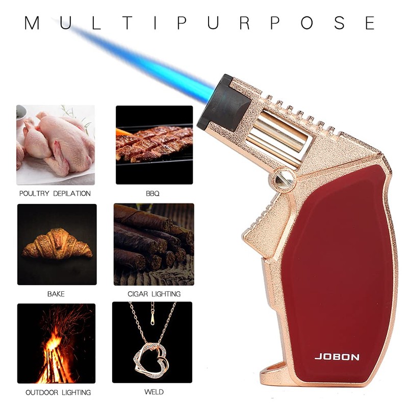 JOBON Torch Lighter Adjustable Firepower Refillable Butane Gas Jet Cigar