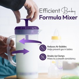 JBK Plastic Measuring Mixing Pitcher, BPA Free, Fridge Friendly Clear Water Jug for Iced Tea, Lemonade, Juices, Milk, Beverage Container, Aguas Frescas, Jarra, Pichel, Shatter-Proof, 1 Quart, Purple