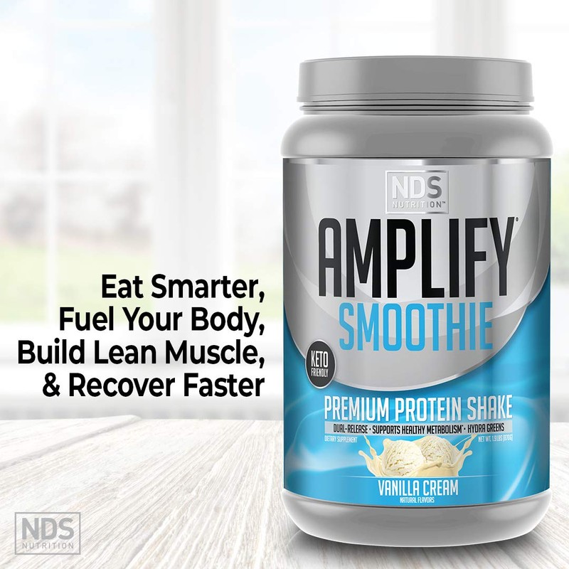 AMPLIFY NDS Nutrition Smoothie Premium Whey Protein Powder Shake with