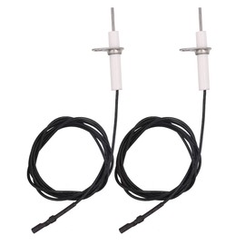 METER STAR 2Pc 38" Ignitor Wire & Ceramic Electrode Assembly Replacement,Ignition Electrode Can DIY Bending for Gas Burner Ceramic Spark Plug Ignition Electrode Replacement