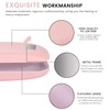 MOLSHIEN Hard Shell Leather Glasses Case, Portable Glasses Bag for