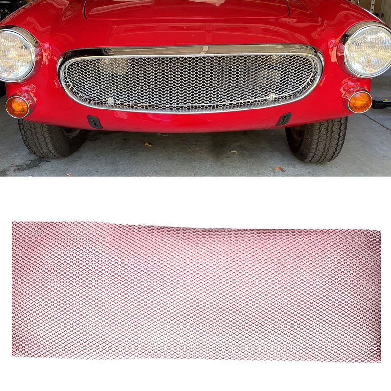Car Front Center Grid Grille Rhombic Mesh Stable Structure Aluminum