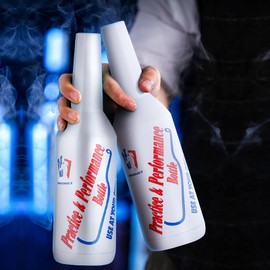 Flair Bottles Practice Set of 3 Bartender Practice Bottle 25oz/750ml Flair Bartending Kit Performance Training Bar Liquor White Decorative Shaker for Bar Pub Wine Cocktail