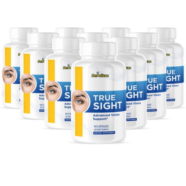 Pelican Vitamins True Sight- Eye Support- 10 Bottles- 600 Capsules