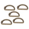 20Pcs Metal D Rings Snake Pattern Wear Resistant Metal Rings