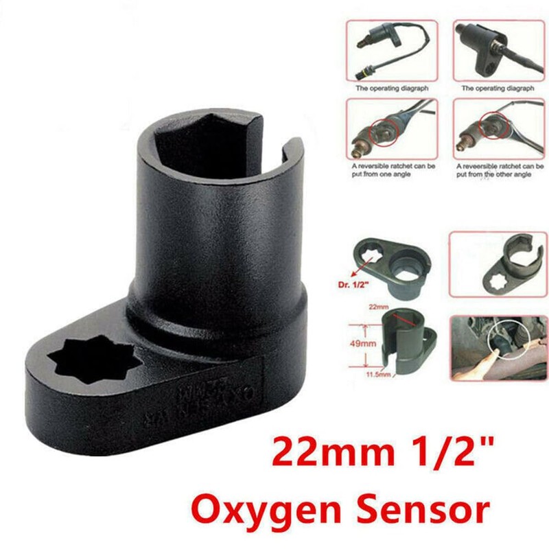 MAX COOL Universal 22mm 1/2" O2 Oxygen Sensor Socket Offset