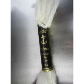 Anchor Orchidee Fine Wool Crewel Embroidery, Petit Point Yarn White #2800