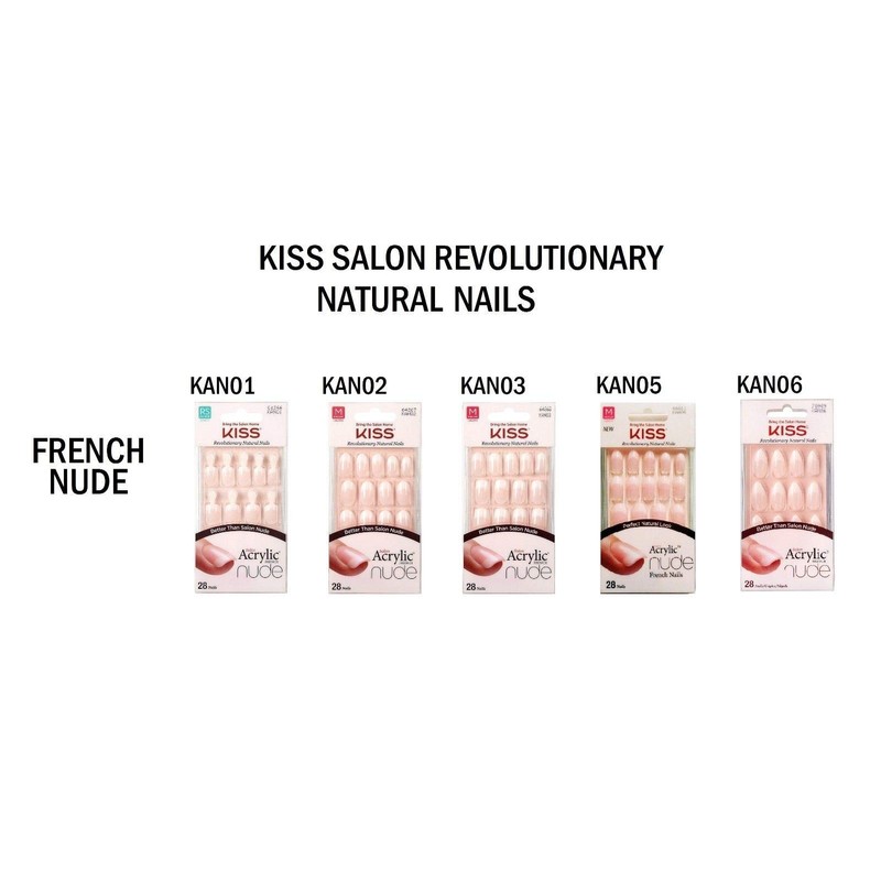 Kiss Salon Acrylic Nude French Nails 28 Count (Breathtaking) (3