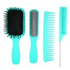 4Pcs Hair Brush Set Paddle Detangling Hair Brush Nine Rows
