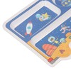 Kids Dinner Plate with Spoon Bamboo Fiber Divided Plates Cartoon