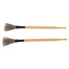 2Pcs Drum Stick Brush Wood Retractable Wire Combination Musical Instrument