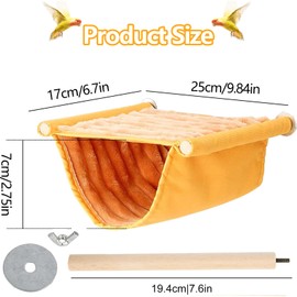 Bird Hammock Bird Hammock Bunk Bed with 5 Rattan Balls Bird Nest Caves Sleeping Areas Bird Cage Accessories Voge Toy Bird Nest Bunk Bed Hanging Hammock for Budgies Nymphensitti