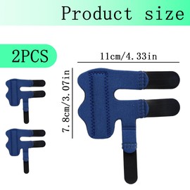 Thyonta 2 PCS Sprained Finger Fixation Strap Aluminum Finger Fracture Fixation Splint Finger Guard Splint Support Brace Breathable and Comfortable Easy to Carry