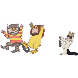 Vinyl Wall Decal: Max Carol & KW Wild Things Creatures Kids Room - 9" x 20" Fantasy Film Where The Wild Things are Bedroom Home Sticker Décor