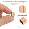 sourcing map 1/8"(2.5mm) Wire Rope Stop Sleeve, Copper Crimping Loops