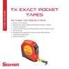Starrett Exact Retractable Imperial/Metric Pocket Tape Measure with Nylon Coating,