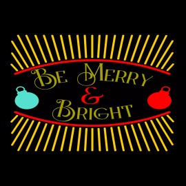 4yougifts Merry & Bright: Festive Cheer on a Black Canvas!