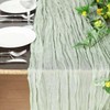 Tableclothsfactory 10FT Gauze Table Runner Cheesecloth Fabric for Wedding Arch,