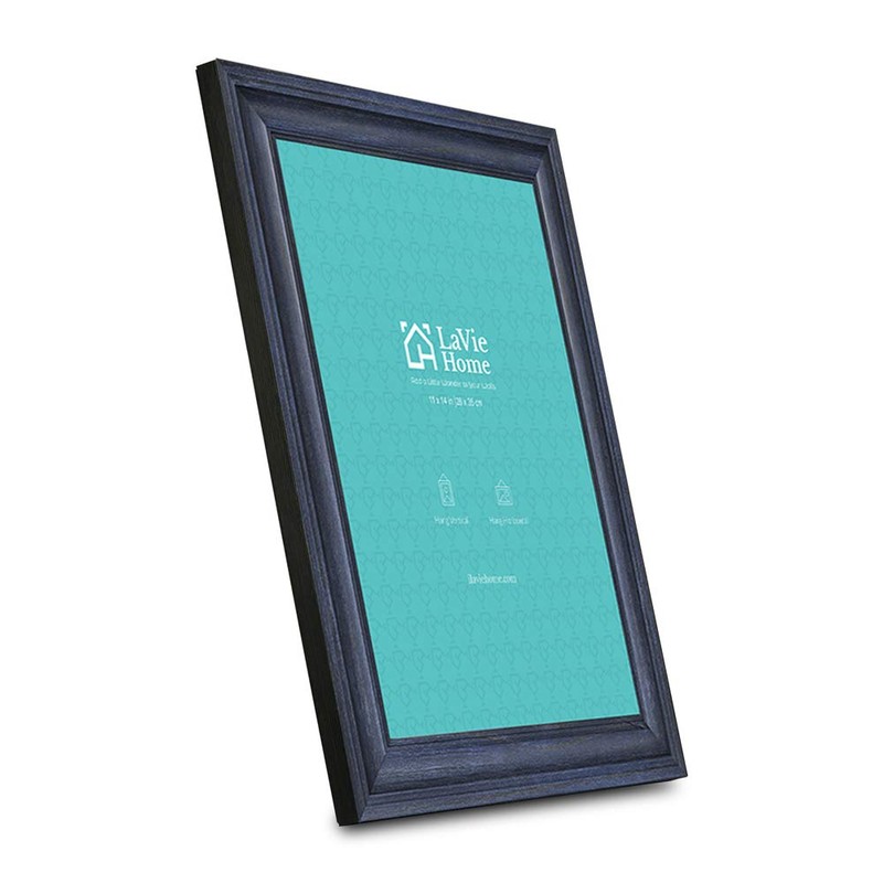 LaVie Home 11x14 Picture Frames (1 Pack, Blue) Rustic Photo