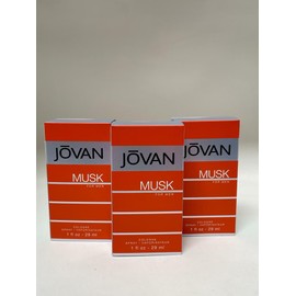 Jovan Musk by Coty, 1 oz Cologne Spray for Men - SET OF 3 - SAME AS PIC