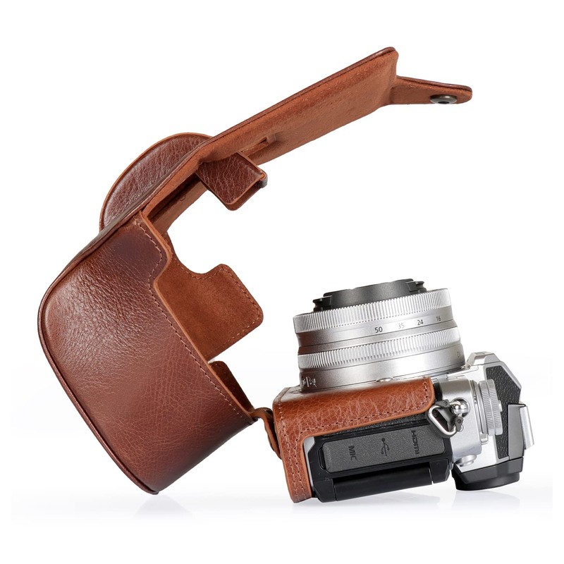 MegaGear Ever Ready Genuine Leather Camera Case Compatible with Nikon