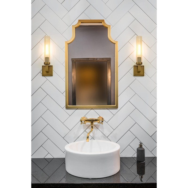 Z-Lite 3031-1S-RB Beau Wall Sconce, 1-Light 60 Watts, Rubbed Brass