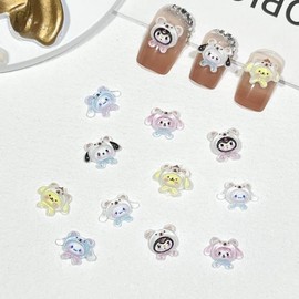 [Overseas] Kuromi Nail Parts 20 Character Nail Art Accessories Sanrio Resin Accessories Chromie Merleti Diy Free Size/ Color Mixing [20] 30ea