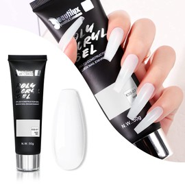 Beautilux Acrylic Gel, 50 g Type Acrylic Gel Tube for Nails, White, Long-Lasting Builder Gel for Acrylic Nails and Nail Extension, UV Gel Tube