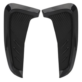2Pcs Side Mudguard Vent Trim Left Right 20cm Glossy Black Rubber Universal Fit for Accord Civic