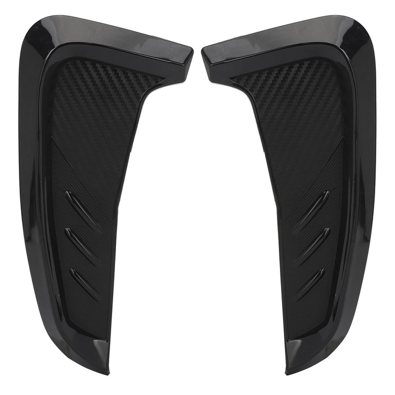 2Pcs Side Mudguard Vent Trim Left Right 20cm Glossy Black