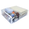 Clear Vinyl Zippered Blanket Storage Bags 15x18x5 Inch set of