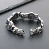 Klapgo Stainless Steel Gothic Skull Bracelet for Men and Women